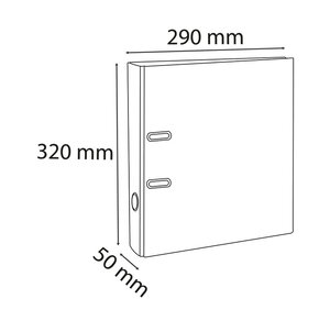 Classeur à levier EXP. PVC A4 D50 ROUGE x 50 EXACOMPTA