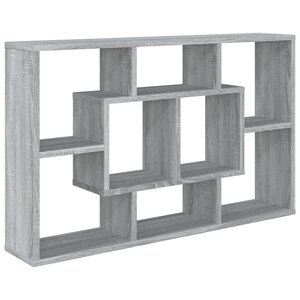 vidaXL Étagère murale Sonoma gris 85x16x52 5 cm Bois d'ingénierie