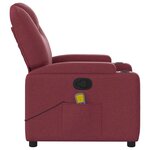 vidaXL Fauteuil de massage inclinable Rouge bordeaux Tissu
