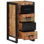 vidaXL Armoire à tiroir multicolore 40x40x75 cm bois de récupération
