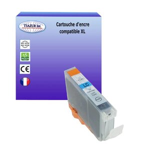 Cartouche compatible avec Canon CLI8 (0624B001) Photo Cyan - T3AZUR