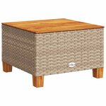 vidaXL Salon de jardin avec coussins 7 Pièces beige résine tressée