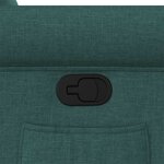 vidaXL Fauteuil inclinable Vert foncé Tissu