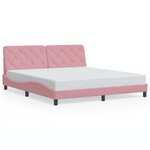 vidaXL Cadre de lit sans matelas rose 180x200 cm velours