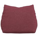 vidaXL Coussin de Dos Bordeaux 45 x 20 x 35 cm tissu