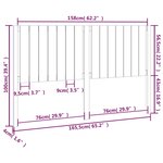 vidaXL Tête de lit blanc 165 5x4x100 cm bois massif de pin
