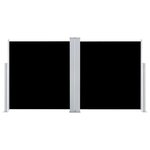 vidaXL Auvent latéral rétractable Noir 120 x 600 cm