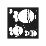 Set 12 pochoirs 9 x 9 cm - jolies comptines