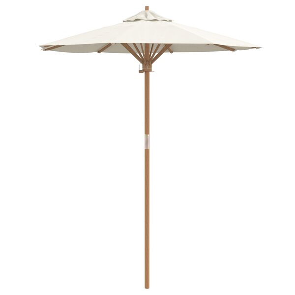 vidaXL Parasol de Jardin Crème Blanc 180x230 cm Bambou