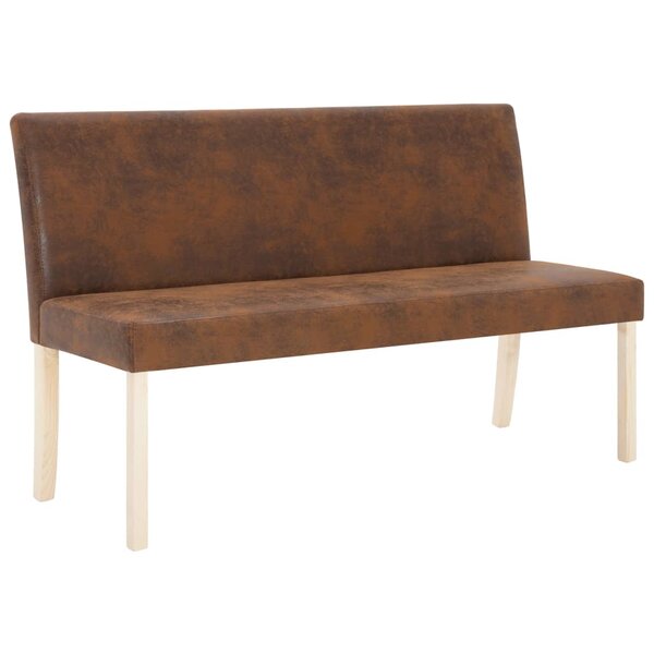Banc banquette 139 5 cm marron synthétique daim 02_0010840