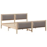 vidaXL Cadre de lit avec tête de lit Taupe 180 x 200 cm tissu