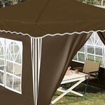 vidaXL Tente de fête pop-up 288 x 288 x 245 cm Taupe Tissu Oxford