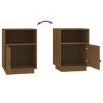 vidaXL Table de chevet Marron miel 40x34x55 cm Bois de pin massif