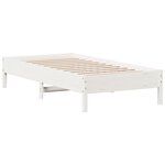 vidaXL Cadre de lit sans matelas blanc 90x190 cm bois de pin massif
