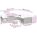 vidaXL Ensemble de canapé de jardin 13 Pièces Gris polyrotin