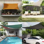 vidaXL Voile d'ombre Orange et marron 6 x 3 m 100   polyester Oxford
