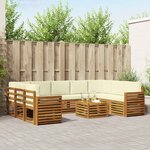 vidaXL Ensembles de canapés avec coussin 10 Pièces Naturel et Crème