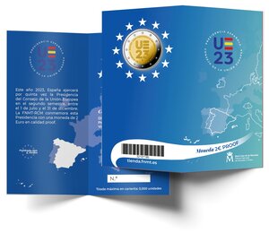 Pièce de monnaie 2 euro commémorative Espagne 2023 BE – Présidence de l’Union Européenne