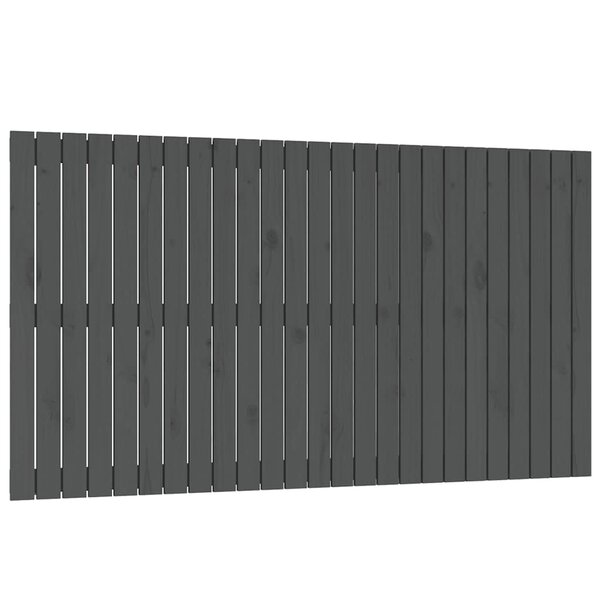 vidaXL Tête de lit murale Gris 159 5x3x90 cm Bois massif de pin