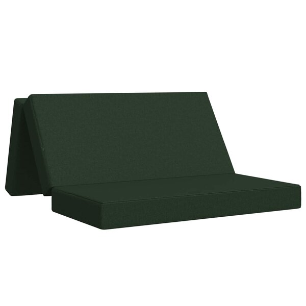 vidaXL Canapé-lit pliable 140 x 67 x 45 cm Vert foncé