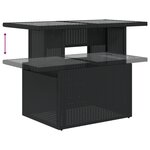 Ensemble de Canapé de Jardin de 5 pièces avec Coussins en Poly Rattan Noir