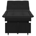 vidaXL Canapé-Lit avec coussin Noir 67 x 194 x 82 cm Contreplaqué