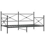 vidaXL Lit de repos sans matelas noir 107x203 cm acier