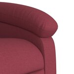 vidaXL Fauteuil inclinable de massage Rouge bordeaux Tissu