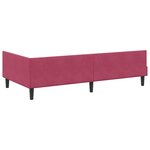 vidaXL Cadre de lit d'angle Rouge bordeaux 80 x 200 cm