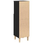 vidaXL Cabinet de Salle de Bain avec porte Chêne noir 30 x 30 x 100 cm