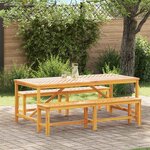 vidaXL Ensemble de salle à manger pour jardin 3 Pièces Marron