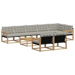 vidaXL Ensemble de canapés d'extérieur 9 pc Blanc et gris clair