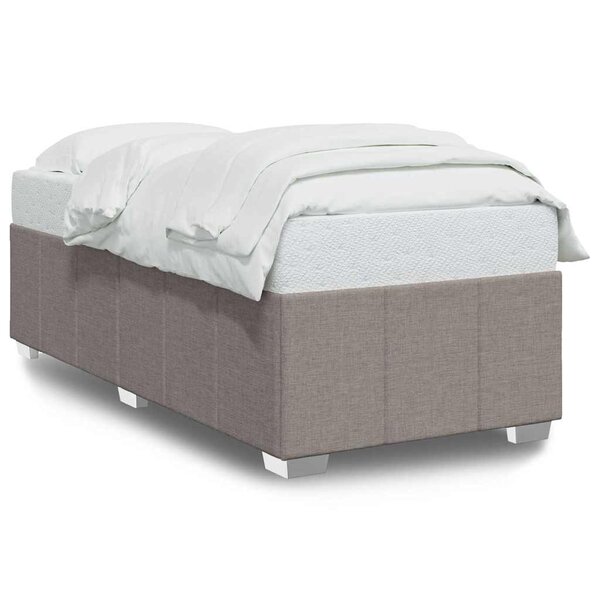vidaXL Cadre de lit sans matelas taupe 100x200 cm tissu