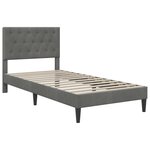 vidaXL Cadre de lit avec matelas Gris foncé 80 x 200 cm Velours