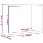 vidaXL Buffet Noir 102 x 33 x 75 cm Bois d'ingénierie