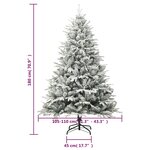 Vidaxl sapin de noël artificiel à flocons de neige vert 180 cm pvc/pe