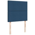 vidaXL Sommier à lattes de lit avec matelas Bleu 80x200 cm Tissu