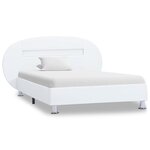 vidaXL Cadre de lit avec LED sans matelas blanc 100x200 cm