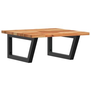 vidaXL Étagère de vasque murale acier et bois massif d'acacia