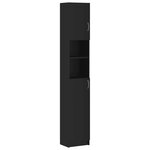 vidaXL Armoire de salle de bain Noir 32x25 5x190 cm Bois d'ingénierie