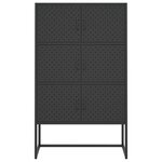 vidaXL Buffet haut Noir 80x35x135 cm Acier