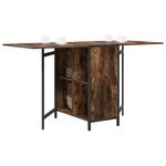 vidaXL Table à dîner 144 x 60 x 75 cm Bois d'ingénierie Chêne fumé