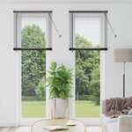 vidaXL Store de Fenêtre avec des rideaux Autre Noir 80 x 130 cm Aluminium