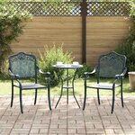 vidaXL Chaise de jardin 2 Pièces Vert 55 x 56 5 x 91cm Aluminium