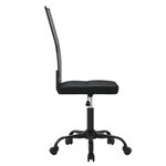 Chaise fauteuil siège de bureau informatique étude tissu en maille noir 02_0024045