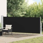vidaXL Auvent latéral rétractable de patio 140x500 cm Noir