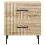 vidaXL Cabinet de chevet avec tiroir Chêne Sonoma 43 x 34 5 x 47 5 cm