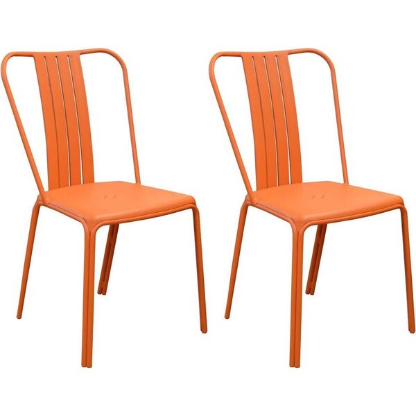Chaises en aluminium azuro (lot de 2) paprika