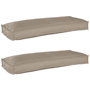 vidaXL Coussins de palette pour banc 2 Pièces Taupe 100x40x8 cm Tissu Oxford