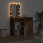 vidaXL Table de Toilette avec tiroir 2 Pièces Marron 50 x 41 x 135 cm